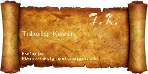 Tuboly Kevin névjegykártya